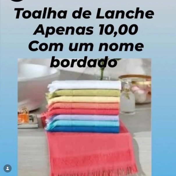 Toalhas de lanche coloridas